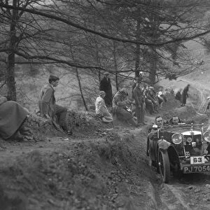 MG Magna of AL Cole competing in the MG Car Club Abingdon Trial / Rally, 1939. Artist: Bill Brunell