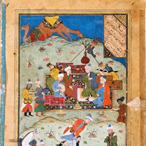 Miniature from Yusuf and Zalikha (Legend of Joseph and Potiphars Wife) by Jami. Artist: Anonymous