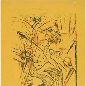 Mit dem Selbstmord Spielen (Playing with Suicide), 1919. Creator: Walter Gramatté