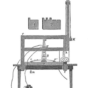 Morses first telegraph, 1837 (c1900). Artist: Sir John Gilbert
