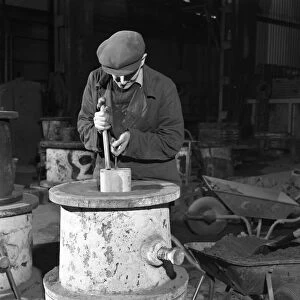 Moulding in the Wombwell Foundry, South Yorkshire, 1963. Artist: Michael Walters