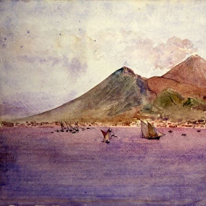 Mt. Vesuvius from the Bay of Naples, 1905. Creator: Cass Gilbert