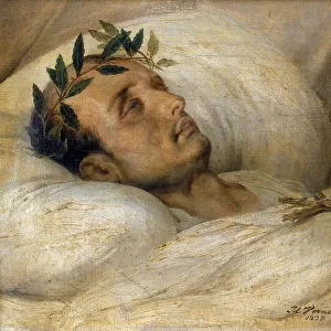 Napoleon on his Deathbed, May 1821. Artist: Horace Vernet