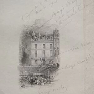 Napoleons Logement, Quai Conti, 1836. Creator: John Horsburgh (British, 1791-1869)
