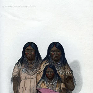 Native American women and child, 1848. Artist: Harris
