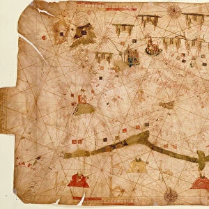 Nautical chart of the Mediterranean Sea, 1508