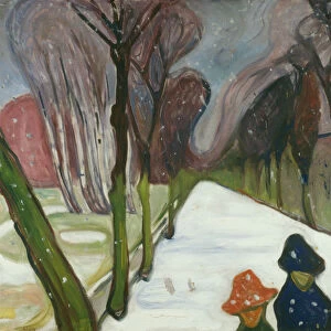 New Snow in the Avenue. Artist: Munch, Edvard (1863-1944)