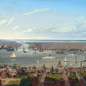 New York seen from Long Island, 1854