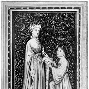 Occleve the poet and King Henry V, c1410, (1910)