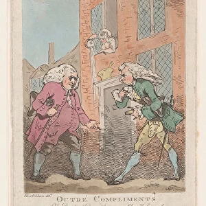 Outre Compliments, August 18, 1786. August 18, 1786. Creator: Thomas Rowlandson