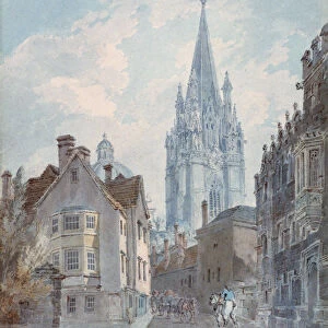 Oxford: St Marys from Oriel Lane, 1792-1793. Artist: JMW Turner