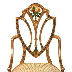Painted Satin-wood Chair, 1908. Creator: Shirley Slocombe