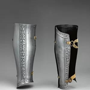 Pair of Greaves (Lower Leg Defenses), Italian, ca. 1550 to 1575. Creator: Unknown