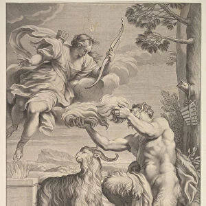 Pan foiled by Diana, 1675-1741. Creator: Giovanni Girolamo Frezza
