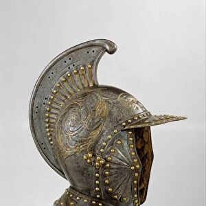 Parade Helmet al Antique, French, probably Paris, ca. 1630. Creator: Unknown