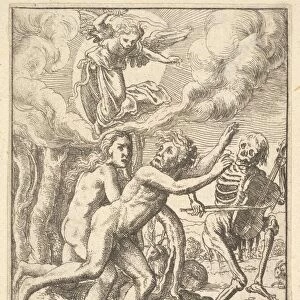 Paradise Lost, from the Dance of Death, 1651. Creator: Wenceslaus Hollar