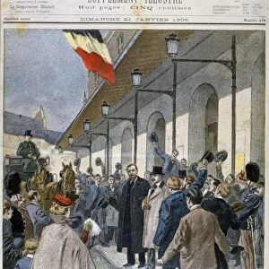 Paul Deroulede arriving in exile in Tournai, Belgium, 1900. Artist: Oswaldo Tofani