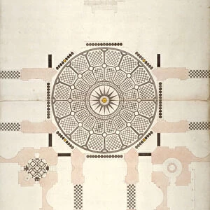 Pavement under the cupola of St Pauls Cathedral, London, c1820