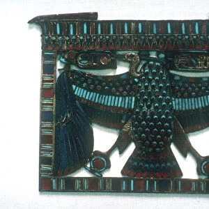 Pendant of the Vulture of Upper Egypt and two cartouches, Cairo, c14th century BC
