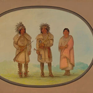 Three Peoria Indians, 1861 / 1869. Creator: George Catlin