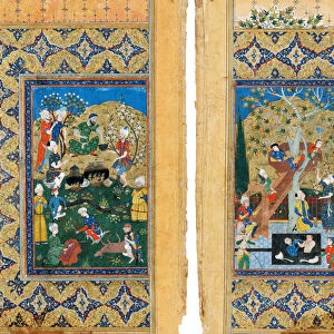 Picnic. Miniature from Yusuf and Zalikha (Legend of Joseph and Potiphars Wife) by Jami. Artist: Iranian master