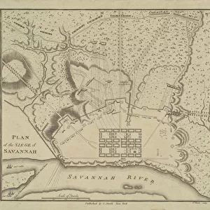 Plan of the Siege of Savannah, 1796. Creator: Charles Balthazar Julien Fé