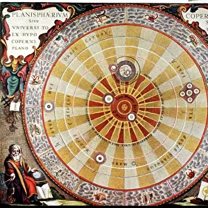 Planisphere by Copernicus, illustration in Harmonia Macrocosmica, 1660 by Andreas Cellarius