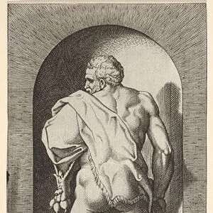 Plate 15: Hercules standing in a niche, wearing a lion skin and holding a club