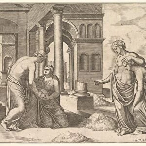 Plate 22: Venus ordering Psyche to sort a heap of grain, from the Fable of Psyche