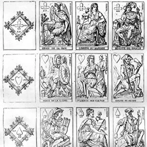 Playing cards of the French Republic, 1790 (1882-1884)