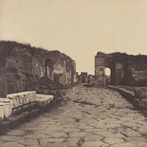 Pompeii, Pompeys Lane, Tomb Monument of Mamia, ca. 1853