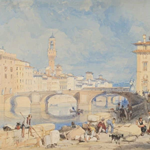 Ponte Santa Trinita, Florence, before 1832. Creator: James Duffield Harding