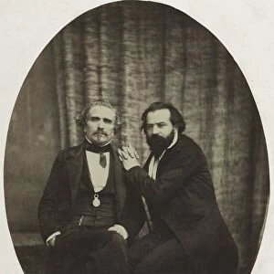 Portrait of the Actor Pierre Bocage and Friend, c. 1860. Creator: Eugene Colliau (French)