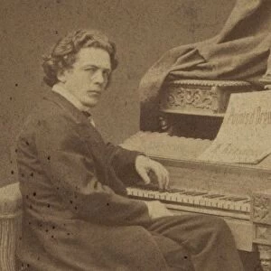Portrait of the composer Anton Rubinstein (1829-1894), ca 1860-1870. Creator: Mieczkowski