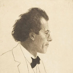Portrait of the Composer Gustav Mahler (1860-1911), 1902. Creator: Orlik, Emil (1870-1932)