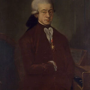 Portrait of the composer Wolfgang Amadeus Mozart (1756-1791), 1777