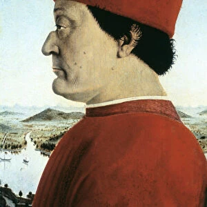 Portrait of Federico da Montefeltro, Duke of Urbino, c1465. Artist: Pietro della Francesca