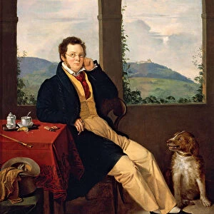 Portrait of Franz Schubert (1797-1828), 1827. Creator: Melegh, Gabor (1801-1835)