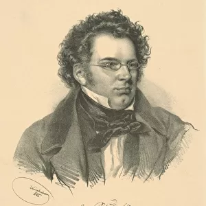 Portrait of Franz Schubert (1797-1828), 1846. Creator: Kriehuber, Josef (1800-1876)