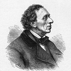 Portrait of Hans Christian Andersen (1805-1875), c. 1850. Creator: Anonymous