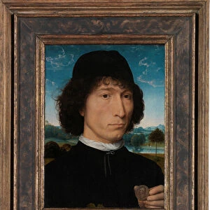Portrait of a Man with a Roman Medal. Artist: Memling, Hans (1433 / 40-1494)