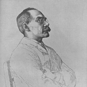 Portrait of Rudyard Kipling, 1898, (1906). Artist: William Strang