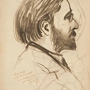 Portrait Sketch of Louis M. Eilshemius, 1903. Creator: Robert Lindner