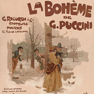 Poster for the opera La Boheme by Giacomo Puccini, 1895