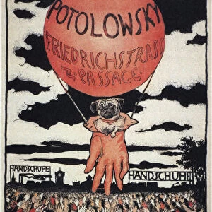 Poster for the Potolowsky Glove Manufacturer, 1897. Artist: Orlik, Emil (1870?1932)