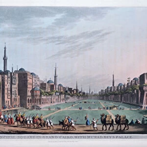 Principal Square in Grand Cairo, with Murad Beys Palace, 1801. Artist: Thomas Milton