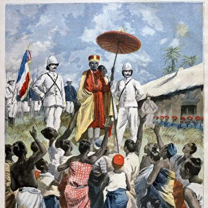 Proclamation of the new King of Dahomey, 1894. Artist: Oswaldo Tofani