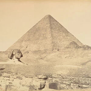 Pyramides de Gizeh, 1865-69. Creator: Gustave Le Gray