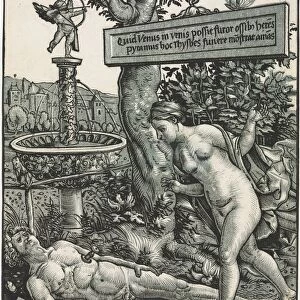 Pyramus and Thisbe, c. 1510. Creator: Hans Wechtlin (German, 1480 / 85-aft 1526)