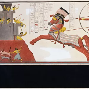 Rameses II at the Battle of Kadesh, 1275 BC (19th century). Artist: Bigant and Allais